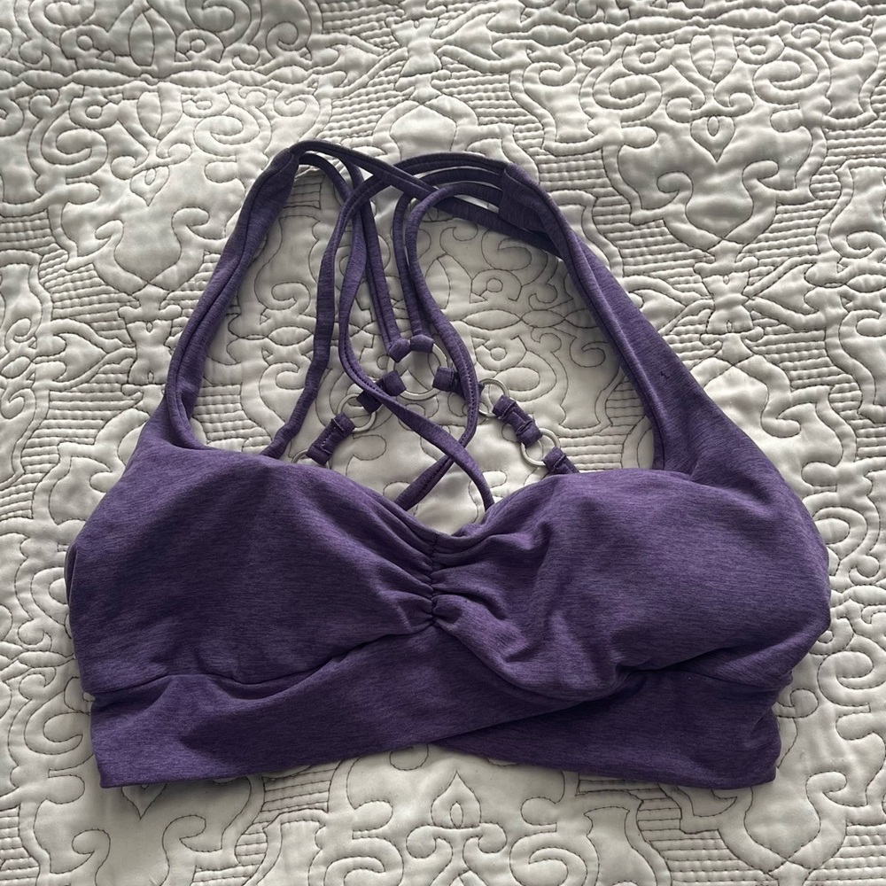 Bombshell Sportswear Purple Crossback Sports Bra